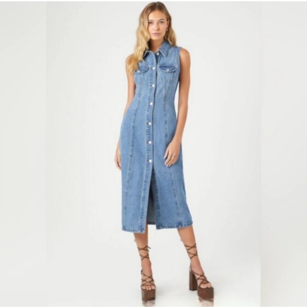 NWT House of Harlow 1960 Denim Dress Sz M